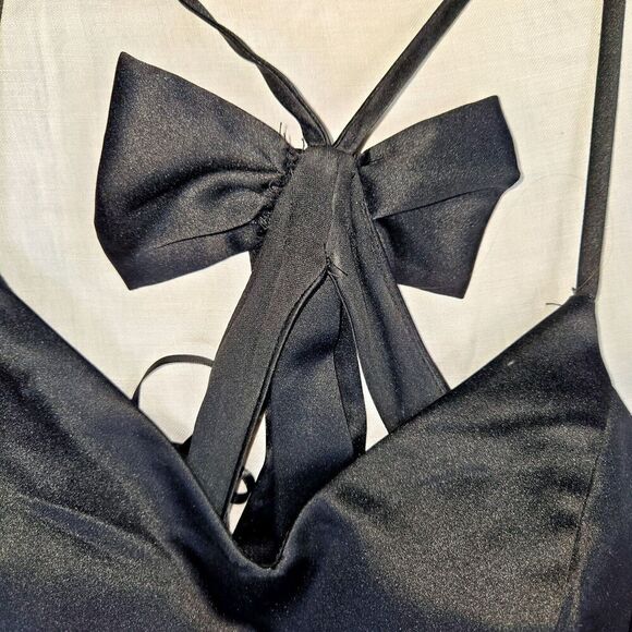 City Triangles Backless Formal Dress Juniors‎ 11 Black Pink Floral Skirt Flare - Picture 14 of 16